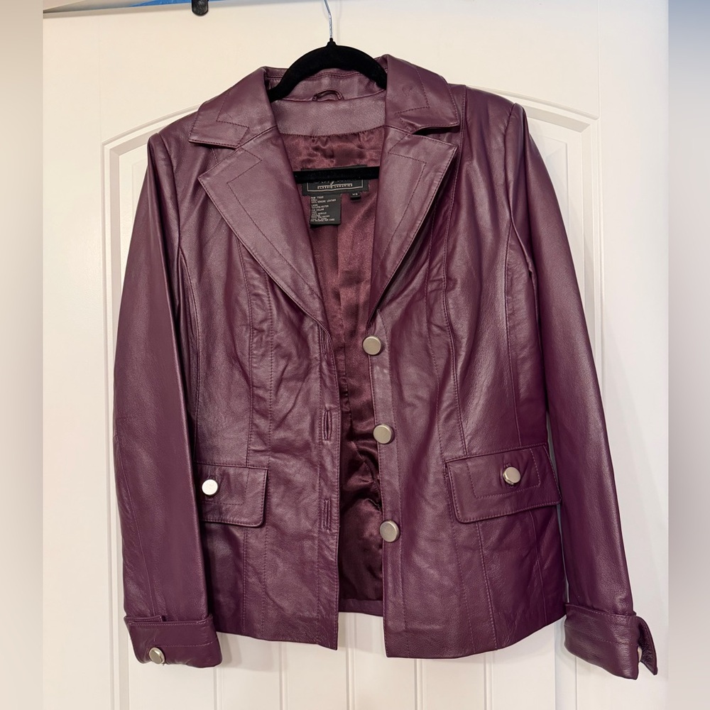 Purple Leather Jacket